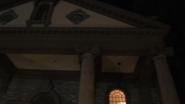 Düşük Görüş Açısı Close Bina Paul Şapel Trinity Parish Kilisesi — Stok video