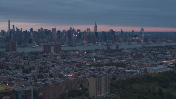 Établissement Pelle Aérienne Survoler Quartier Résidentiel New Jersey Vers Célèbre — Video