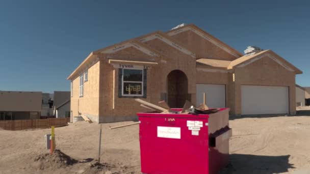 Denver Colorado Noviembre 2016 Construcción Una Casa Unifamiliar Unifamiliar Con — Vídeos de Stock