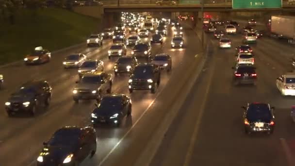 Chicago Estados Unidos Outubro 2016 Fechar Tempo Alto Ângulo Carros — Vídeo de Stock