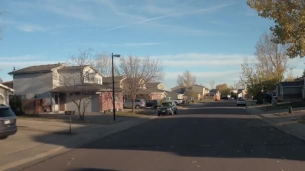 Denver Colorado Novembre 2016 Passage Travers Une Communauté Tranquille Ensoleillée — Video