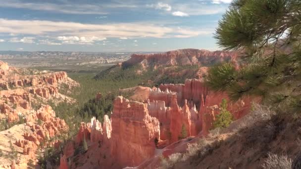 Krásný Pohled Slavný Amfiteátr Úžasném Národního Parku Bryce Canyon Nádherný — Stock video