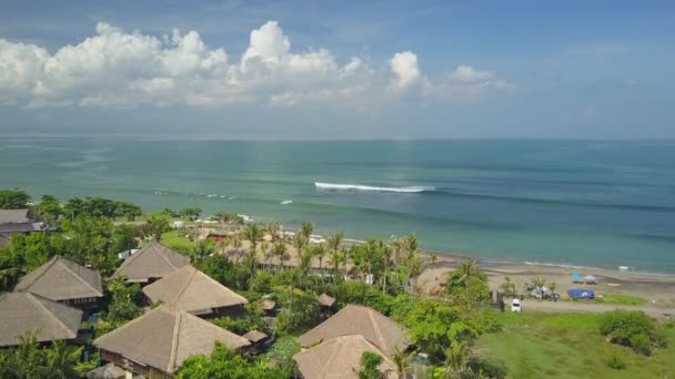 Aerial Vertigo Effect People Luxury Tourist Resort Enjoying Summer Vacation — Stock Video