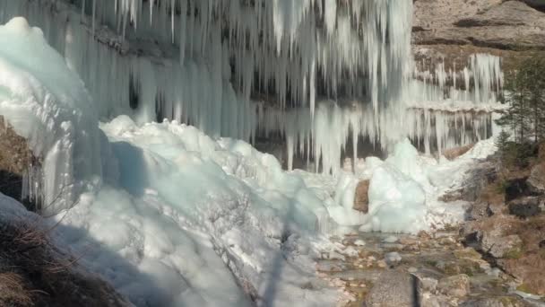 Cascata Ghiacciata Vista Vicino — Video Stock