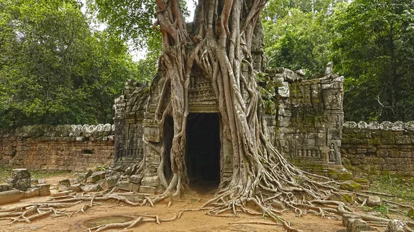 Antiguo Templo Angkor Wat Camboya Templo Piedra Sagrado Dedicado Dios — Foto de Stock