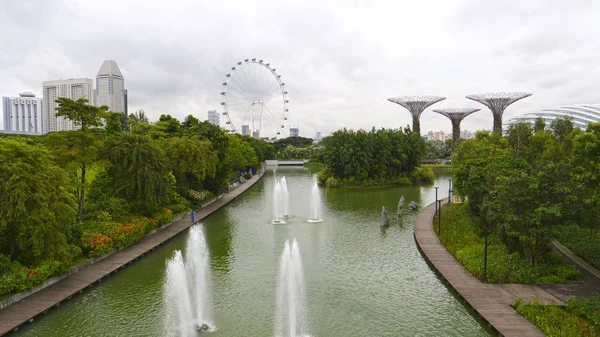 Low Angle Close Alluring Singapore National Landmark Garden Bay Popular — ストック写真