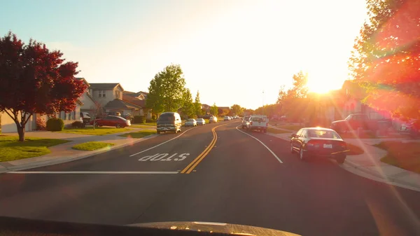 San Francisco California Usa October 2017 Pov Driving Expensive Houses — Stock Photo, Image