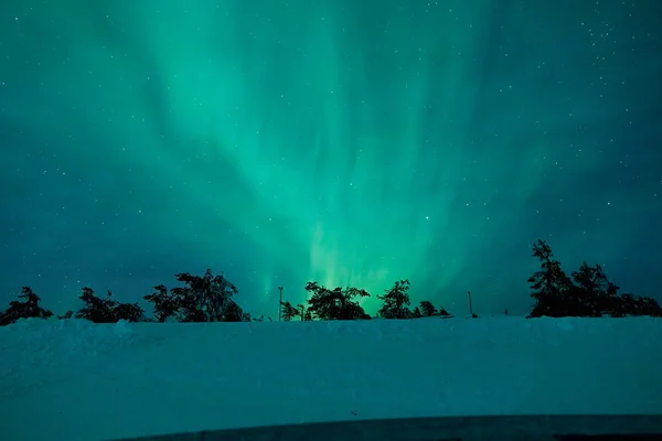 Sakin Skandinav Vahşi Renkli Gece Gökyüzünde Nefes Kesen Manzarası Muhteşem — Stok fotoğraf