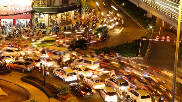 Chi Minh City Vietnam 2017 Anteni Mart Yukarıdan Görünümünü Kaotik — Stok fotoğraf