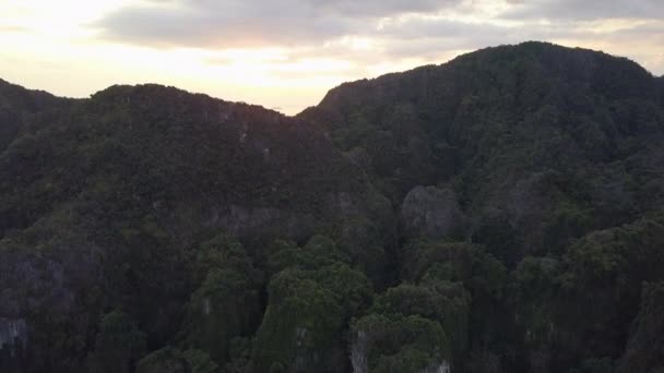 Aérien Coucher Soleil Doré Couper Souffle Illuminant Les Bateaux Les — Video