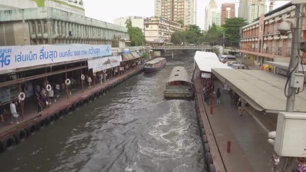 Bangkok Thailand Mars 2017 Aerial Oigenkännliga Thailändska Folket Ner Trångt — Stockvideo