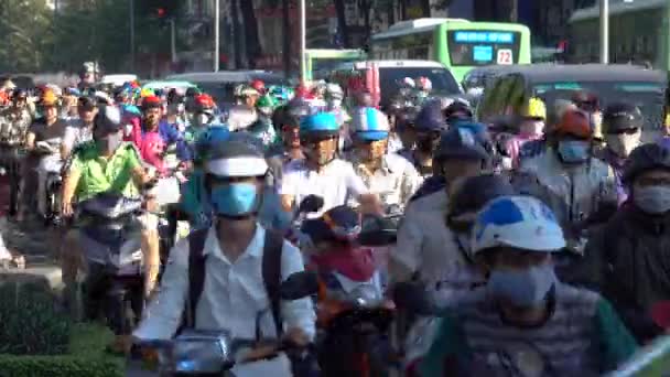 Chi Minh City Vietnam Mars 2017 Heure Fermeture Population Asiatique — Video