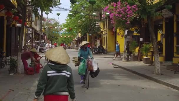 Hoi Vietnam Marzo 2017 Las Bulliciosas Calles Una Histórica Ciudad — Vídeos de Stock