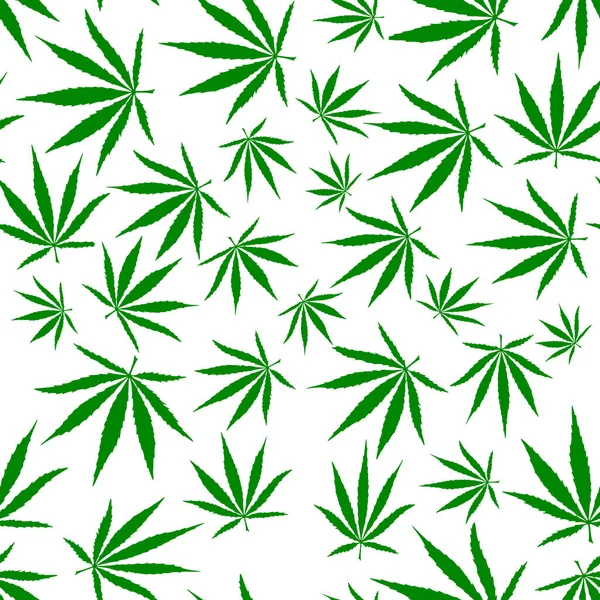Cannabis deja un patrón sin costura — Foto de Stock