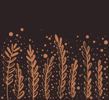 Ekolojik duvar kağıdı minimalist alan çizimi