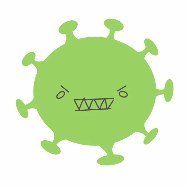 Coronavirus Covid Mad Face Drawing — Stock Photo, Image