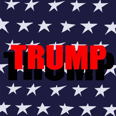17 Eylül 2020, Donald John Trump, ABD 'nin arka planında siyah siluet. Seçim günü.