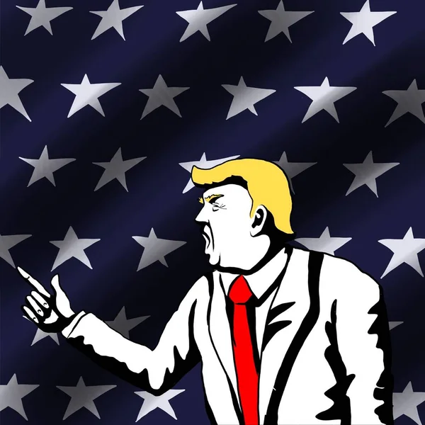 Septembre 2020 Donald Trump Candidat Présidence Démocrates Contre Républicains Illustration — Photo