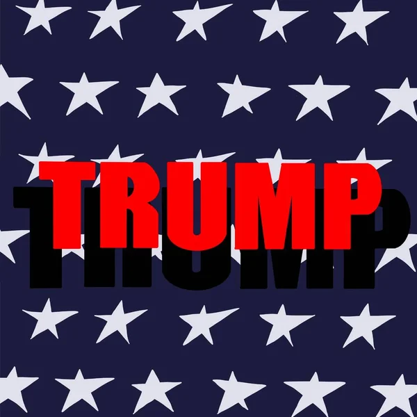 2018 Donald John Trump Illustration Black Silhouette Background Usa 선거일 — 스톡 사진