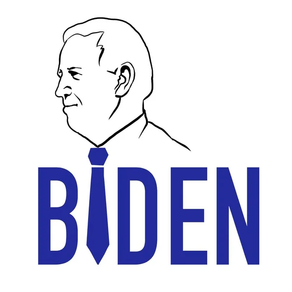 Σεπτεμβρίου 2020 Εικονογράφηση Joseph Robinette Biden Μαύρη Σιλουέτα Στο Φόντο — Φωτογραφία Αρχείου