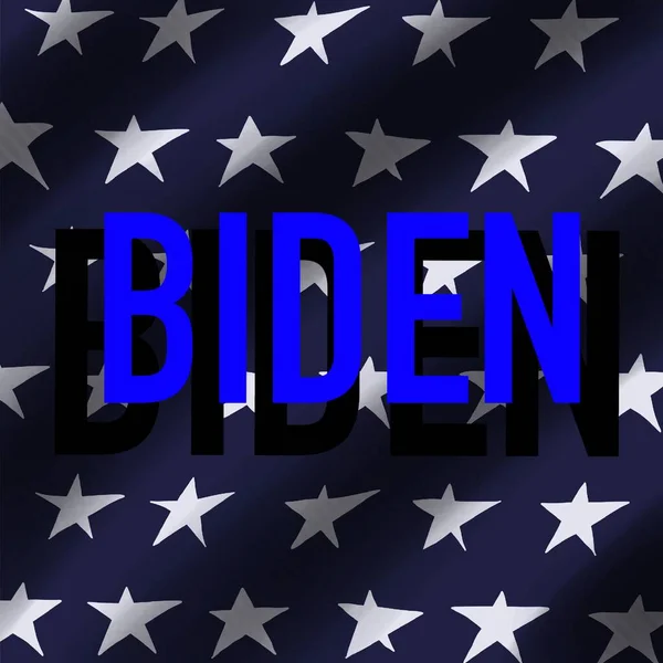 2020年9月17日 约瑟夫 罗伯内特 Joseph Robinette Biden 美国背景下的黑色轮廓 选举日 — 图库照片
