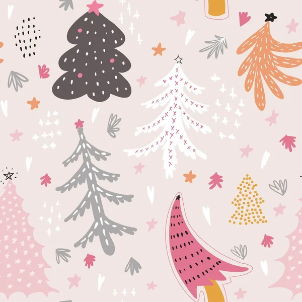 Colori Acrilici Astratti Modello Infinity Alberi Natale Grigio Rosa Bianco — Foto Stock