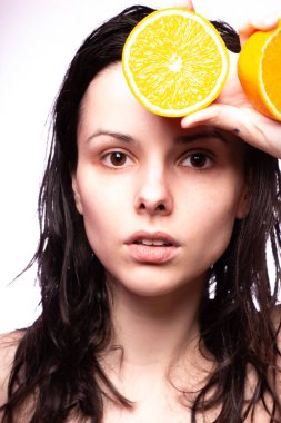 portakal ile güzel kız, portre