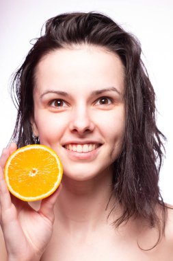 portakal ile güzel kız, portre