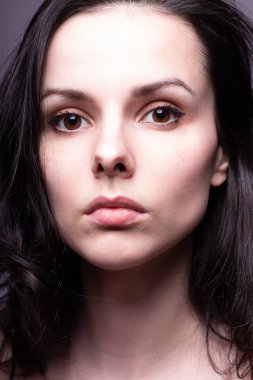 güzel tatlı genç kadın portre
