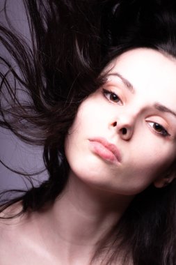 güzel tatlı genç kadın portre