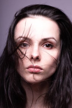 güzel tatlı genç kadın portre