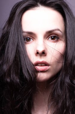 güzel tatlı genç kadın portre