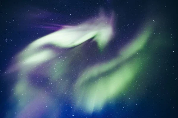 Polarlichter Polarlichter Polarlichter Aktivität in Finnland, Lappland — Stockfoto