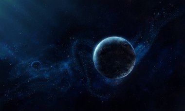 soyut arka plan, illüstrasyon, uzay bulutsusu, güzel gezegen, gece ve yıldızlar