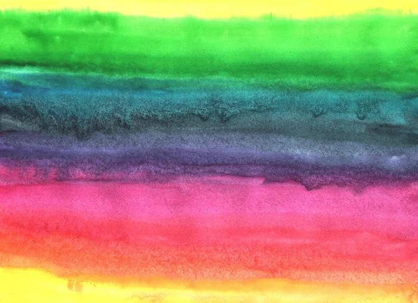 Soyut Arkaplan Freehand Canlı Materyaller Suluboya Renkli Gökkuşağı — Stok fotoğraf