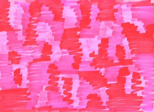 Вільний Абстрактний Фон Живими Матеріалами Яскраві Дотики Рожевих Червоних Маркерів — стокове фото