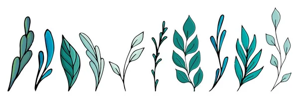 Vector conjunto de elementos de estilo doodle, dibujo, mariposa linda — Vector de stock
