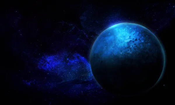 Abstrakt Utrymme Illustration Bild Rendering Bakgrundsbild Planeter Rymden Nebulosan Och — Stockfoto