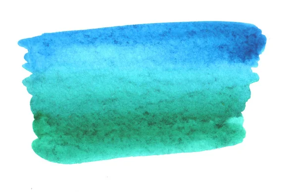 Textura Preenchimento Aquarela Transição Cores Azul Para Verde Usando Técnica — Fotografia de Stock