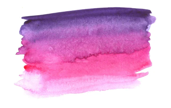 Akvarell Kitöltése Textúra Színes Átmenet Lila Rózsaszín Segítségével Nedves Technika — Stock Fotó
