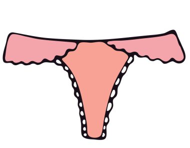 Kadın seksi iç çamaşırı seti. Güzel iç çamaşırı. Siyah çizgili, karalama tarzında pembe vektör elementleri.