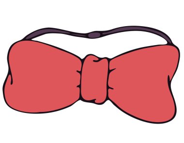 Papyon, papyon, karalama stilinde vektör ögesi siyah çizgili