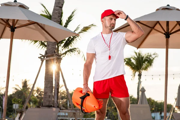 Lifeguards in great physical shape on the private beach — Stock Photo, Image