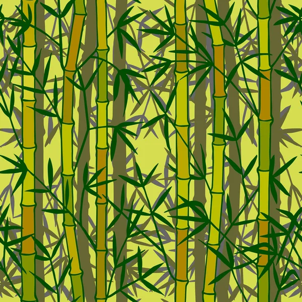 Bambus Nahtloses Muster Eps10 Vektorillustration Handzeichnung — Stockvektor