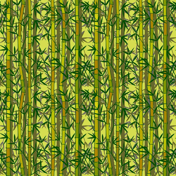 Patrón Sin Costura Bambú Ilustración Vectorial Eps10 Dibujo Mano — Vector de stock