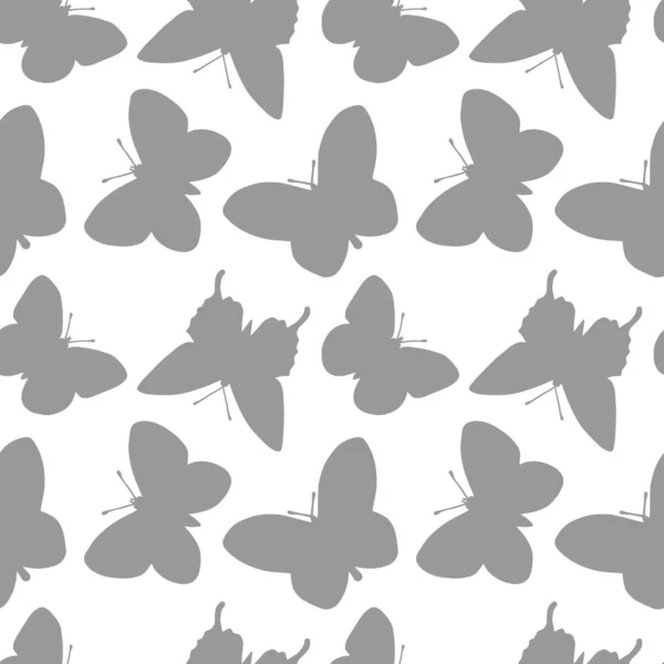 Schmetterlinge Nahtlose Muster Eps10 Vektorabbildung Handzeichnung — Stockvektor