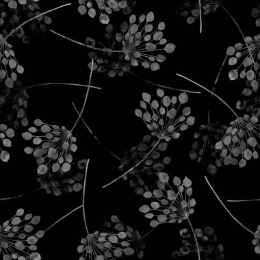 botanik dikişsiz desen. eps10 vektör illüstrasyon. el çizimi