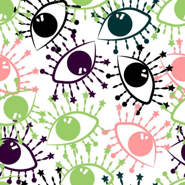 göz sorunsuz desen. eps10 vektör illüstrasyon