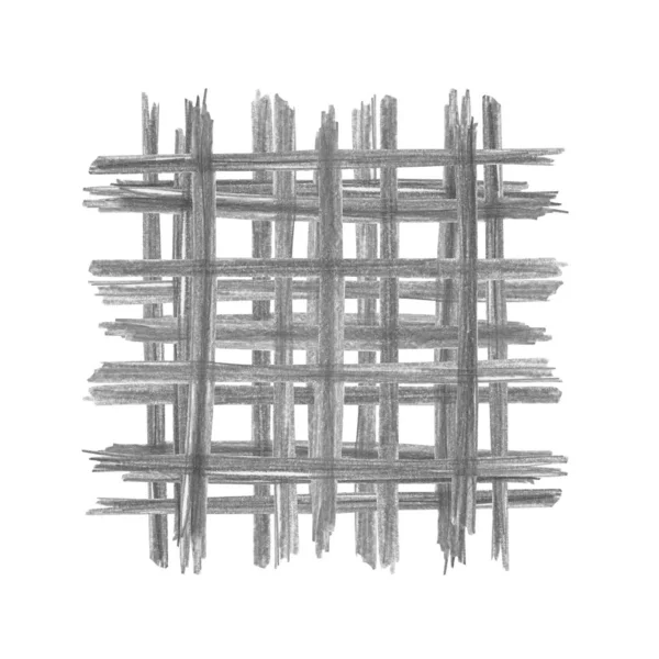 Lines Squares Drawn Simple Pencil Isolate — Stock fotografie