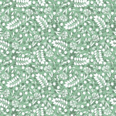 Tropikal yaprakların kusursuz deseni, vektör, illüstrasyon